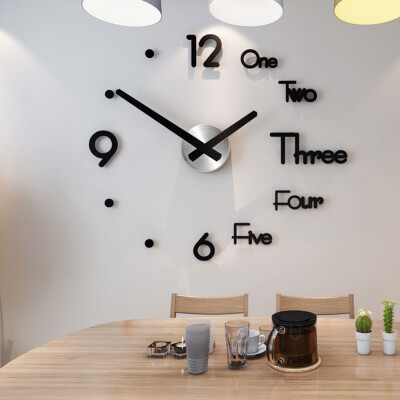 

Stylish Convenient Beautiful Large Wall Clock Modern Design Clock Wall Sticker