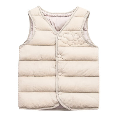 

Kids Vest Children Solid Print Jacket Winter Baby Boys Girls Warm Outerwear Coats Children Outfits