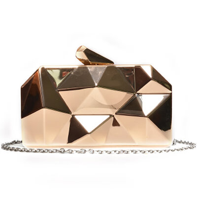 

Womens Personalized Fashion Creative Banquet Box Evening Bag Metal Chain Shoulder Bag Handbag metal chain shoulder baghandbag