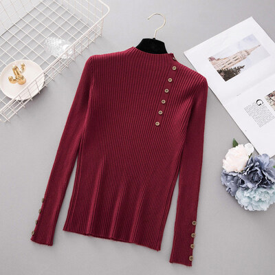 

Fall 2019 Turtleneck Sweater Women Spring Autumn Solid Knitted Pullover Slim Soft Jumper Sweater Pull Femme