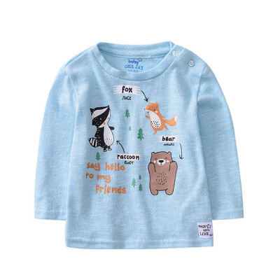 

Autumn Baby Girl Long Sleeve T-Shirts Kids Cartoon Printed Tops Tees Casual Blouse