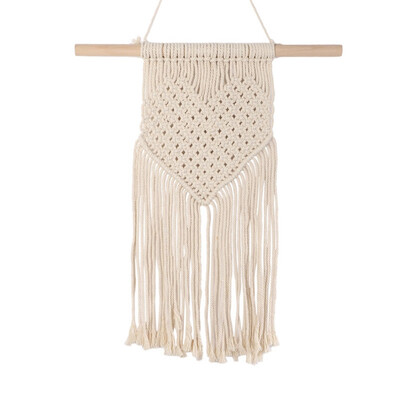 

Romantic Knitting Heart Tapestry Bohemian Macrame Woven Wall Hanging Handmade tapestry Banner Home Wedding Decoration