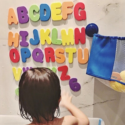 

〖Follure〗Foam Numbers Letters Card Bath Toy Bathroom Alphabet Toys Stick On Foam Wall