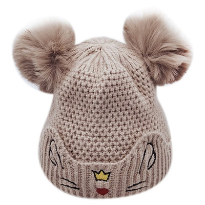 

Baby Hat kids Beanies Pom Pom Winter Children Hat Knitted Cute Cap For Girls Boys Casual Solid Color Girls Hat Baby Beanies