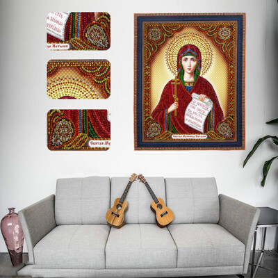 

Gobestart Special Shaped Diamond Painting DIY 5D Partial Drill Cross Stitch Kits Crystal R