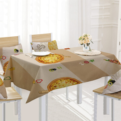 

Toponeto Pizza Table Cloth Linen Tablecloth For Kitchen Decorative Dining Table Cover