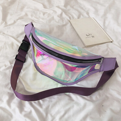 

Women&39S Fashion Waterproof Waist Bag Girls Punk Rainbow Transparent Chest Bags Crossbody Bag Personality Laser Waist Bag