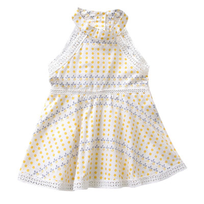 

Summer Girl Dresses Baby Hanging neck Cotton Vest Princess Girls Dress Newborn Infant Sundress Clothes Cute Flower Vestidos