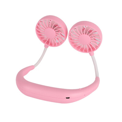 

Wearable Portable Hand Free Neckband Fan USB Rechargeable Personal Mini Double Fans 3 Speed Adjustable Outdoor Accessories