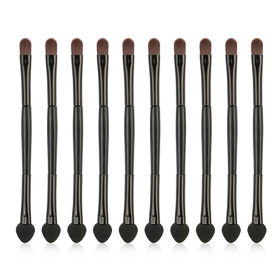 

10pcs Professional Beauty Eyes Make up Set Double-headed Eyeshadow Eyebrow Sponge head Makeup Brushes Cosmetic Brush Tools