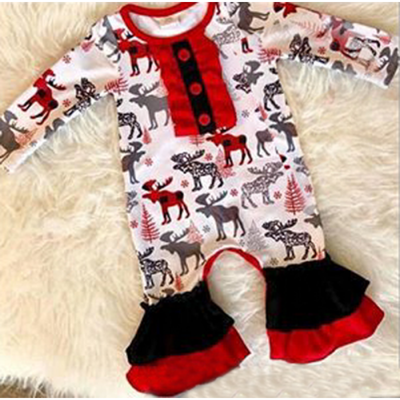 

AU Newborn Baby Girl Deer Clothes Jumpsuit Romper Bodysuit Playsuit Xmas Outfits