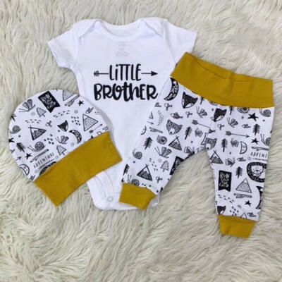 

US Newborn Baby Boy Clothes Short Sleeve Romper Animal Leggings Pants Outfit Set