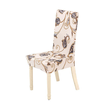 

Printed Chair Cover Soft Milk Silk Home Seat Protector Stretch Anti Dust