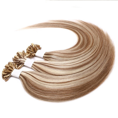 

1gstand Pre Bonded Nail U Tip Keratin Glue Remy Human Hair Extensions Balayage Long Straight Hair