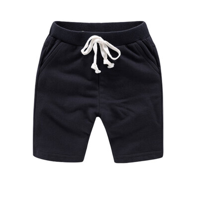 

1-6T Summer Hot Sale Baby Boy Casual Beach Pants Kids Solid Color Knee Pants Children Newly Fashion Drawstring Clothing
