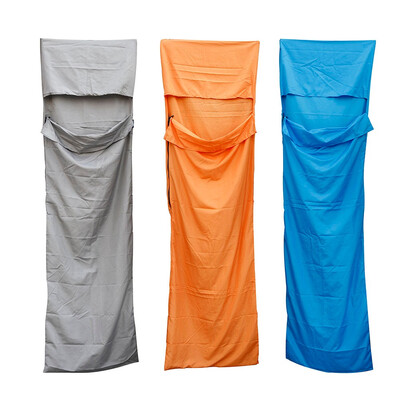 

Ultra-light Single Polyester Pongee Healthy Sleeping Bag Liner Portable Camping Travel Sleeping Bag Blue