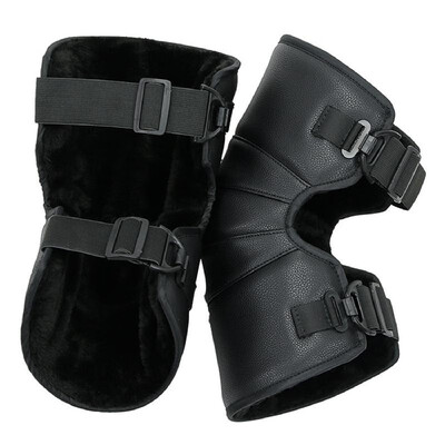 

1 Pair of Motorcycle Warm Knee Protector Thicken Artificial Wool Cycling Knee Braces Windproof Knee Warmer Wraps Pads