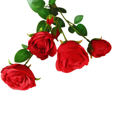 

Beautiful Mariage Fake Flower Rose Artificial Peony Silk Flowers Small Bouquet Flores Home Party Spring Wedding Decoration