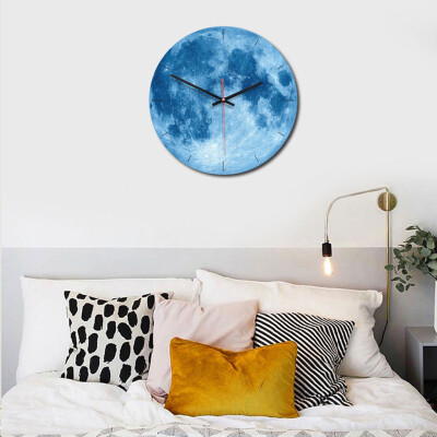 

Gobestart Large Black Hole Fitst Photo Wall clock Removable In The Dark clocks 3D