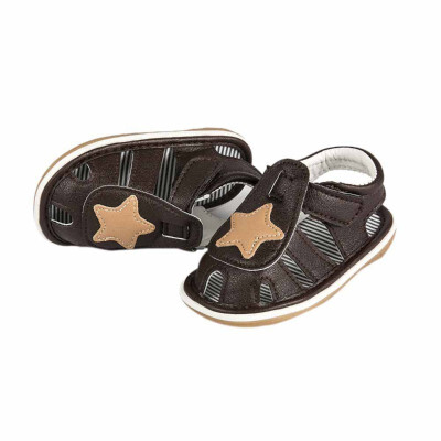 

PU Baby Sandals Newborn Baby Shoes Sounds Funny Girl Sandals Prewalker Pentagram Beach Baby BOy Shoes 0-12M Princess BOy Sandals