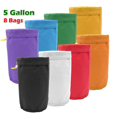 

8pcs 5 Gallon Filter Bag Bubble Bag Garden Grow Bag Hash Herbal Ice Essence Extractor Kit Extraction Bags with Press Mesh Screen