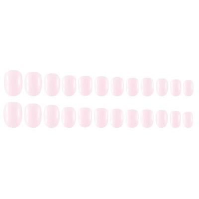 

Fake Nails Tips 24pcs 12 Different Size Natural Short False Nails Tips Full Cover Acrylic Artificial Nails for Nail Salons & DIY N