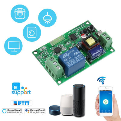 

eWeLink DC5V AC85-250V Wifi Switch Wireless Relay Module Smart Home Automation Modules Phone APP Remote Control Timer Switch Com