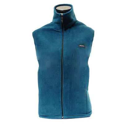 

Unisex Men Middle-aged Warm Sleeveless Vest Zipper High Collar Jacket Waistcoat