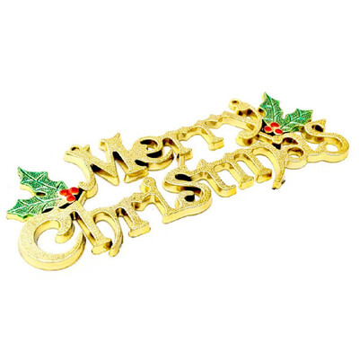 

Toponeto 14cm Christmas Tree Decoration Shiny Merry Letter Card for Xmas Hanging Ornament