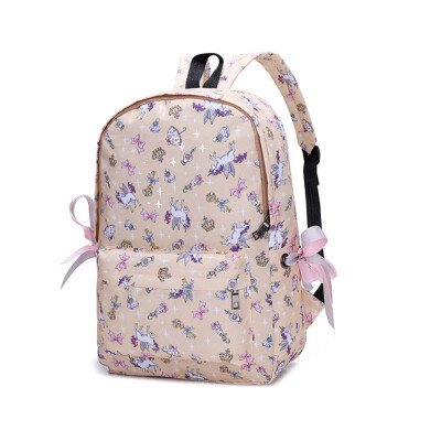 

Ladies Backpack Unicorn Print School Canvas Shoulder Bag Girls Cute Bag