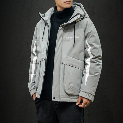 

Toponeto New Fashion Mens Winter Casual Pure Color Hooded Warm Cotton Clothing Coat