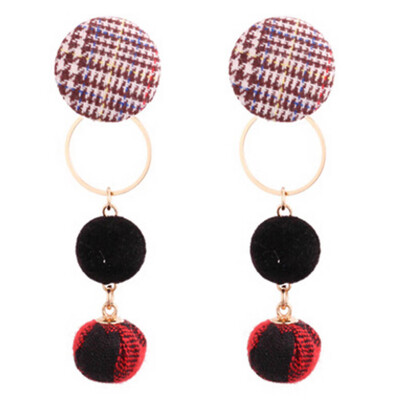 

New Jewelry Irregular Metal Sequins Round Button Long Earring For Women