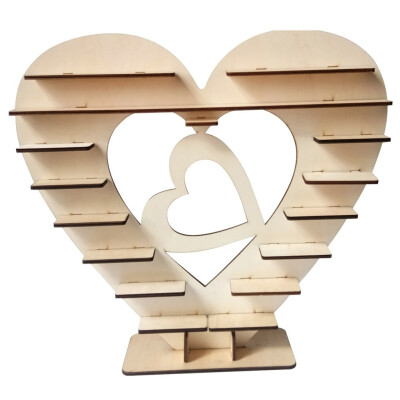 

Durable Wooden Love Shape Wedding Chocolate Stand Wedding Table Party Theme Decoration Assembling Wooden Decorations