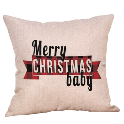 

Tailored Christmas Pillow Case Glitter Cotton Linen Sofa Throw Cushion Cover Home Decor