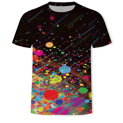 

Men 3D Print T-Shirt Basic Tee Round Neck Short Sleeve Blouse Tops Fitness Beach