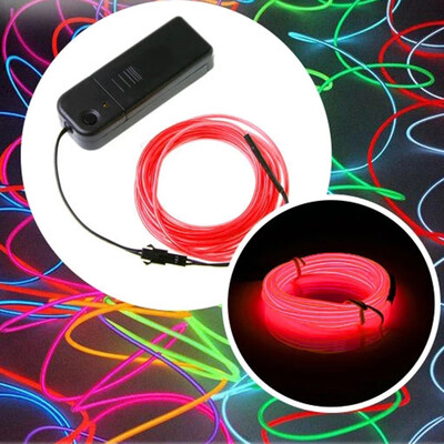 

Gobestart 1M Battery Operated Luminescent Neon LED Lights Glow EL Wire String Strip Rope