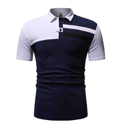 

Toponeto Fashion Mens Casual Mixing Colour Slim Fit Short Sleeve Sports Shirt Top Blouse