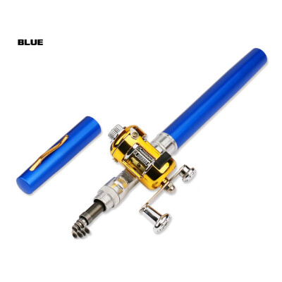 

Pocket Telescopic Mini Fishing Pole Pen Shape Folded Fishing Rod With Reel Wheel Dropshipping