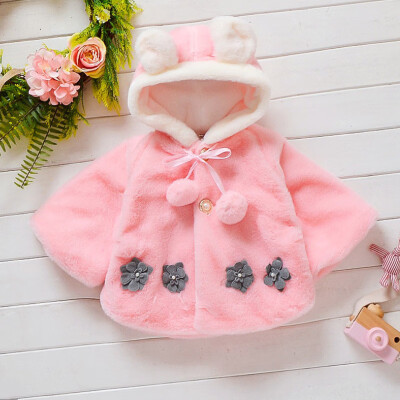 

2019 New Baby Toddler Girls Clothes Winter Warm Infant Fur Coat Princess Outerwear Cloak Jacket Kids Cute Coat Clothes