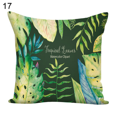 

Letter Leaves Square Throw Pillow Case Cushion Cover Home Sofa Bed Car Decor