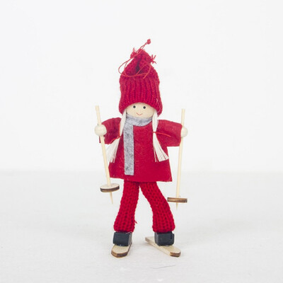 

Creative Christmas mini ski dolls Christmas Tree Pendant Doll Ornament New Year Home Bar Party Decoration