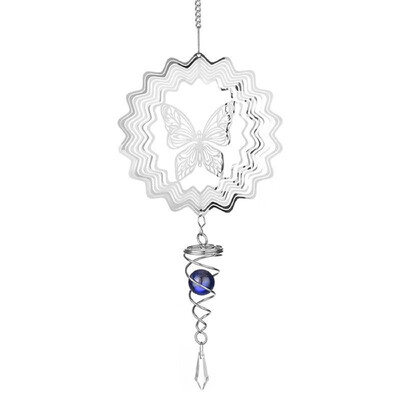 

Wind Spinner Christmas Decoration Hanging Ornament Colorful Metal Swivel Wind Chimes Thanksgiving Day Home Outdoor Garden Balcony