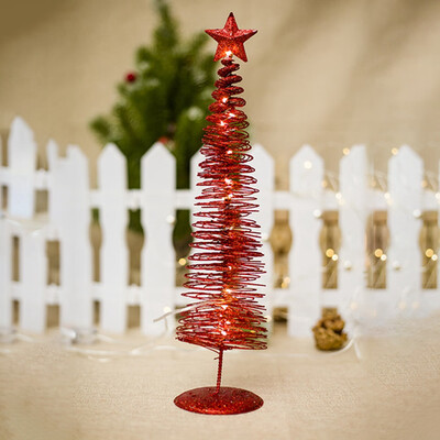 

358Cm Mini Creative Christmas Decorations Glowing Colorful Fiber Small Christmas Tree Led Lamps