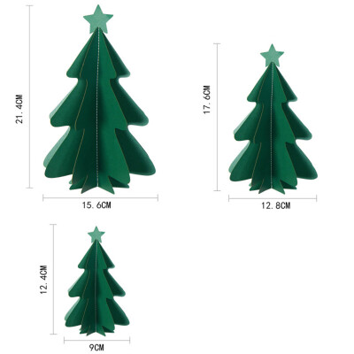 

〖Follure〗DIY Wooden Mini Desktop Christmas Tree Pine Ornament Home Xmas Party Decoration