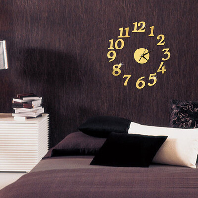 

6060CM 3d mirror clock wall digital watch home clocks Living Room sticker home decor relojes adhesivos decorativos para paredes