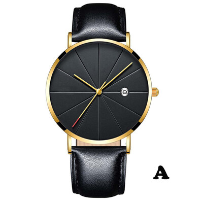 

〖Follure〗Simple And Unobtrusive Business Leather Strap Casual Mens Quartz Watch