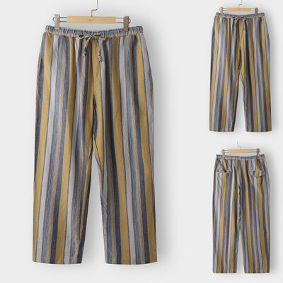 

Gobestart Fashion Mens Casual Outdoors Striped Print Trouser Cargo Long Pants