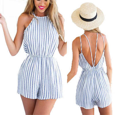 

Fashion Rompers Women Clubwear Halter Backless Playsuit Bodycon Party Jumpsuit Trousers
