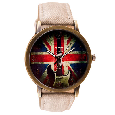 

〖Follure〗Pattern Leather Band Analog Quartz Vogue Wrist Watches BK
