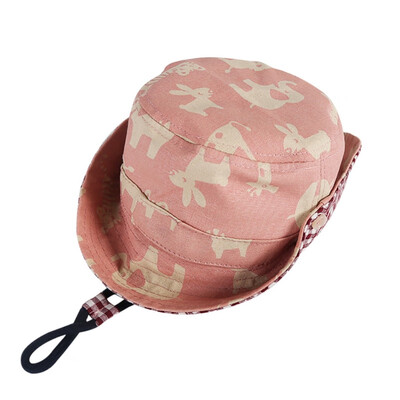 

Adjustable Baby Hat Summer Sunhat Print Cartoon Cute Sunhat Prevent ultraviolet ray Hat For Boy Girls